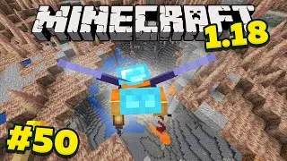 Ныряю в пещеры в minecraft! Майнкрафт Выживание без модов 1.18! #50