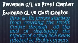 SAP S/4 HANA FICO| Fixing errors in PCA| starting with creation of Profit Center till reporting