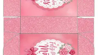 sacolinha caixa dias das mães no pixellab fácil de fazer. (molde em PDF na descrição do vídeo.)