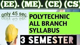 Polytechnic 3rd semester all branch syllabus by Technical Pdf 2.0 #diploma #engineering#subscribers
