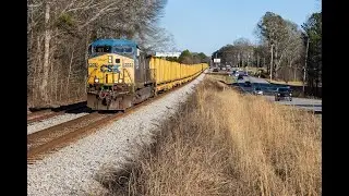 Military + Freight Trains on the CSX Abbeville Sub - Winter 2024
