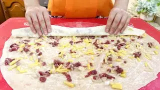 Беру обычный ФАРШ и ЛАВАШ, а получается такая ВКУСНЯТИНА!  Ленивое ОРОМО ХАНУМ из ЛАВАША.