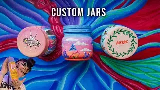 How I paint custom jars (time-lapse) // trippy jars!