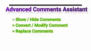 Excel quickly convert, modify, replace, or remove comments