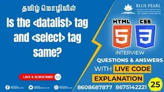 Is the datalist tag and select tag same Datalist tag HTML5 Select tag, Option tag and Optgroup tag
