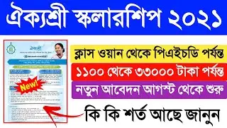 Aikyshree Scholarship 2021 | ঐক্যশ্রী স্কলারশিপে কারা আবেদন করতে পারবে | আবেদন করতে কি কি শর্ত আছে