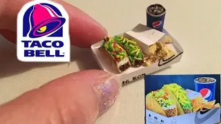 DIY Miniature Taco Bell inspired big box meal with polymer clay - food tutorial