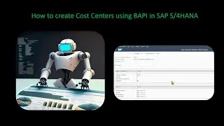 How to create a COST CENTER with BAPI in SAP S/4HANA