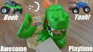 Hot Wheels Monster Jam Dragon Blast Challenge Playtime with Hulyan :-)