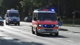 [Explosionsgefahr- Bagger beschädigt Gasleitung] Einsatzfahrten Feuerwehr Hamburg
