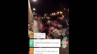 Paris - Drunk guy gets knocked out on Periscope