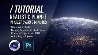 C4D TUTORIAL | Ultra-Quick Realistic Planets  [Cinema 4D]