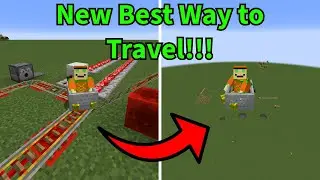 The New Best Way to Travel In Minecraft (New Snapshot - Minecart Speed Update)