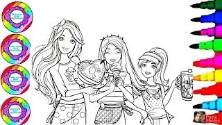 How to Color Barbie Making Things Happen with Sisters Fun to be Together