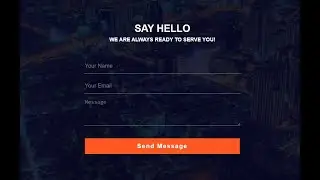 Create Working Contact Form Using HTML,CSS,PHP