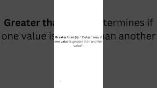 Comparison Operators in Structured Query Language SQL