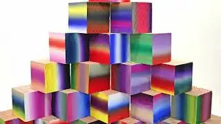 Making of ombre blocks sculpture