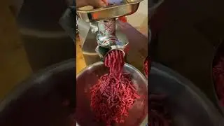 Venison mince getting prepared at home.