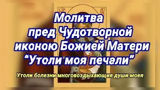 "Утоли моя печали" Молитва пред Чудотворной иконой Божией Матери