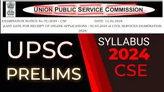 Upsc 2024 Prelims Syllabus | UPSC Cse Prelims Syllabus 