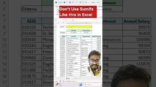 Don't Use Sumifs in Excel‼️Instead Use Amazing Function #excel #exceltutorial #exceltips #shorts