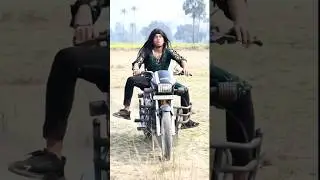 लड़की ने bike चलाया तो सब डर गए