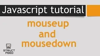 JavaScript Mouseup and Mousedown Event