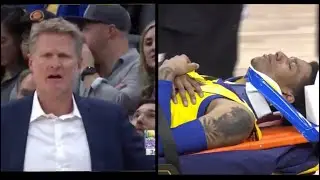 Patrick McCaw Scary Fall Gets Stretchered Out!!!! Steve Kerr calls out Vince Carter