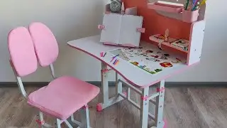 Комплект детский 80*50 см стол стульчик розовый Baizheng BZ-01PK
