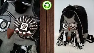 DIY як пошити рюкзак із джинсів сова-пірат своїми руками! (eko-bag)