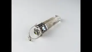 Sterling Silver Blue Topaz Green Quartz Gemstone Quartz Pendant BGP_ 1051J