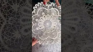 Нежное коклюшечное кружево из шёлковых ниточек #bobbinlace #кружевоплетение #вологодскоекружево
