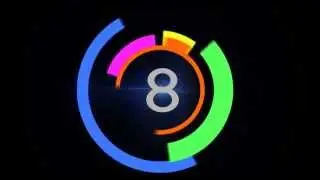 10 sec Countdown Timer ( v 252 ) circle clock with sound effects HD 4k