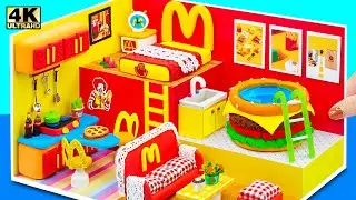 I Build a McDonald's Playhouse: Creative Decor Tips with Cardboard & Polymer Clay ❤️ Miniature House