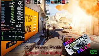 Counter Strike 2 Session 2 | ROG Ally | High Settings | 720p | FSR | 25W | 120hz | 90-120 fps
