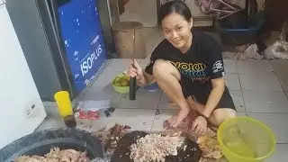 Cara menyincang daging ayam. penjual mie ayam sukses asli wonogiri