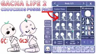 • GACHA LIFE 2 Crouching Poses PACK | Remade Gacha Club POSES Part 4 •