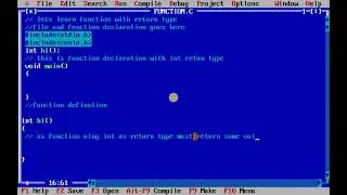 function with return value | return in c