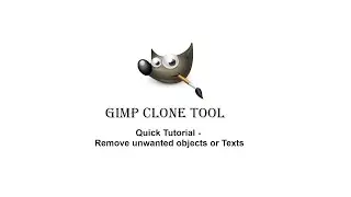 How to remove unwanted objects from Images using GIMP Clone Tool | Remove Watermark text from images