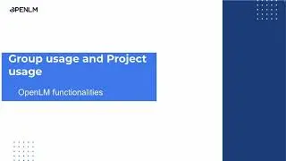 Group Usage & Project Usage