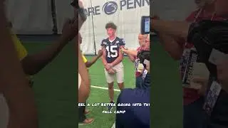 #PennState QB Drew Allar speaks about the new look offense under new OC Andy Kotelnicki.