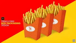 French Fries Box Packaging Design illustrator HINDI / हिंदी में