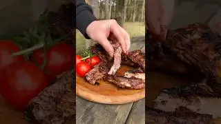 Ребра на углях🏕️ #вкуснаяеда #cooking #food #recipe  #готовканаприроде #еданаприроде #foodblogger