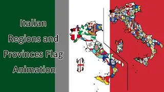 Italian Regions and Provinces Flag Animation