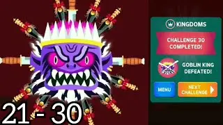 Knife Hit KINGDOM Challenge 21 to 30 Bosses (Goblin King Boss) || Knife Hit ||