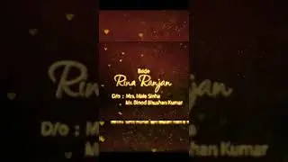 Rina Weds Avinash | Weddind Invitation | Nepolian Cinematic Studio