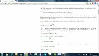 CTE Statement SQL