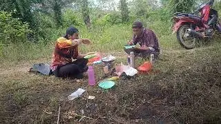 Mukbang bareng kawan asam pedas ikan hasil mancing...