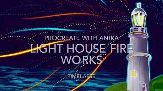 Light house fire digital painting on iPad procreate - 