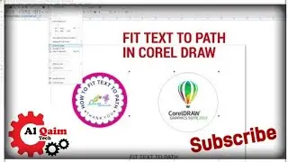 how to fit text in path || curved text into path || Corel Draw tutorial Basic